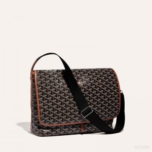 Goyard CAPETIEN MM MESSENGER BAG Black / Brown | GXXU1941