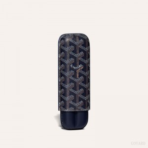 Goyard CHURCHILL 2 CIGAR CASE Navy Blue | ZIIR9094