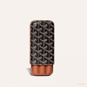 Goyard CHURCHILL 3 CIGAR CASE Black / Brown | UDRN1400