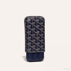 Goyard CHURCHILL 3 CIGAR CASE Navy Blue | URDC7014