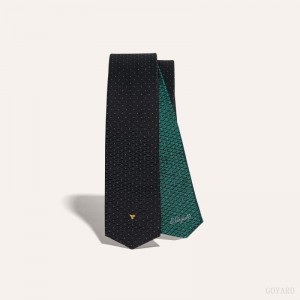 Goyard Eldredge Bicolore tie Black / Green | QTGT4649