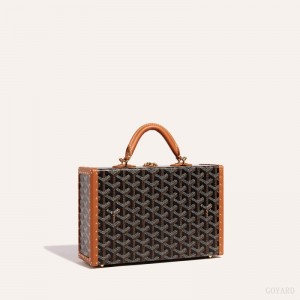 Goyard Grand Hôtel Trunk Bag Black / Brown | ZVFM9774