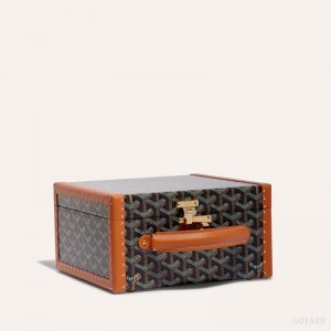 Goyard JOUX 6 WATCH CASE Black / Brown | EHMX1947