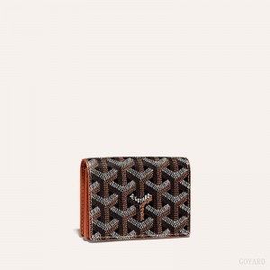 Goyard MALESHERBES CARD WALLET Black / Brown | UJDG9461