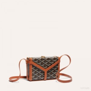 Goyard MINAUDIÈRE TRUNK BAG Black / Brown | WTDZ6023