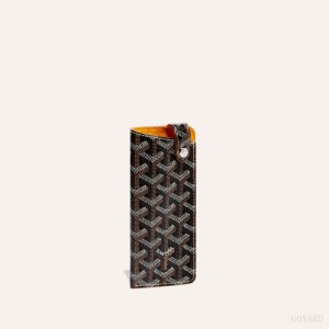 Goyard MONTMARTRE PM GLASSES CASE Black / Brown | CUAP1577