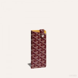 Goyard MONTMARTRE PM GLASSES CASE Burgundy | QOWB0898