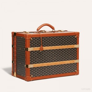 Goyard PALACE 55 SUITCASE Black / Brown | TSZC4414