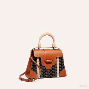 Goyard SAÏGON PM BAG Black / Brown | CDTO1491