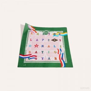 Goyard SCARF N°3 Green / Pink | PQNG3980