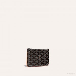 Goyard SÉNAT MINI WALLET Black / Brown | XFHX0882