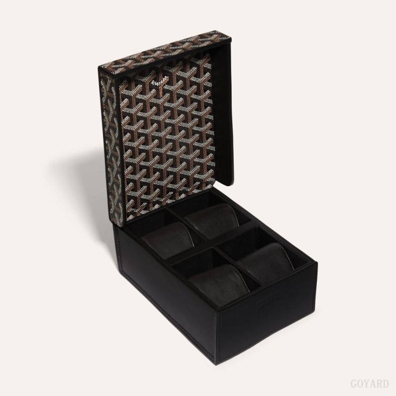 Goyard 4 WATCH CASE Black | TFMU2263