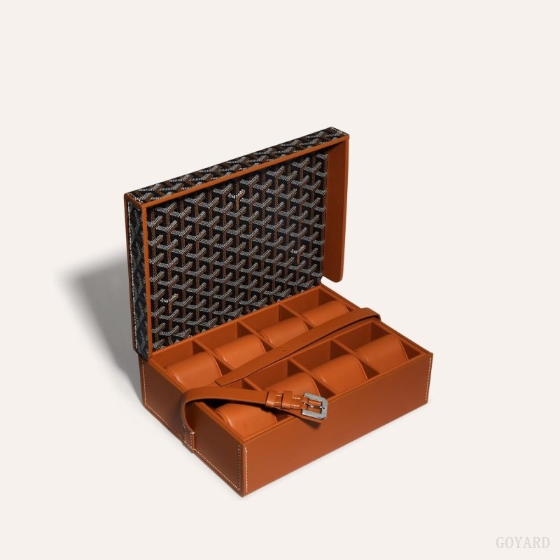 Goyard 8 WATCH CASE Black / Brown | EXGW4576