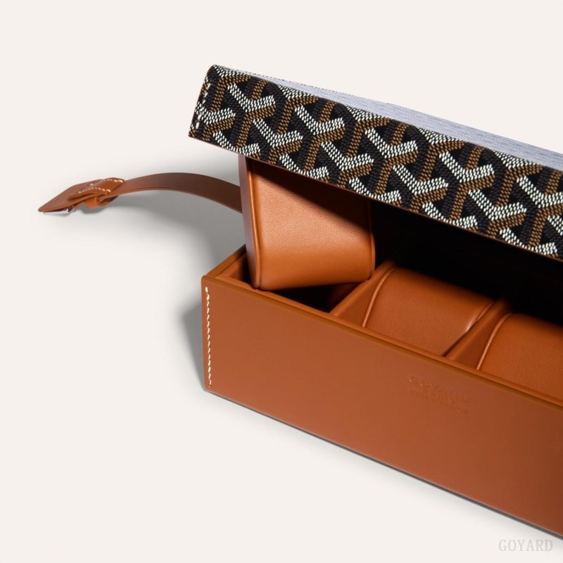 Goyard 8 WATCH CASE Black / Brown | EXGW4576