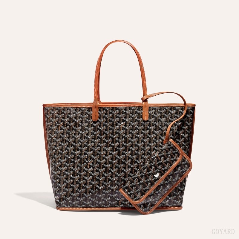 Goyard ANJOU PM BAG Black / Brown | ODHW4863