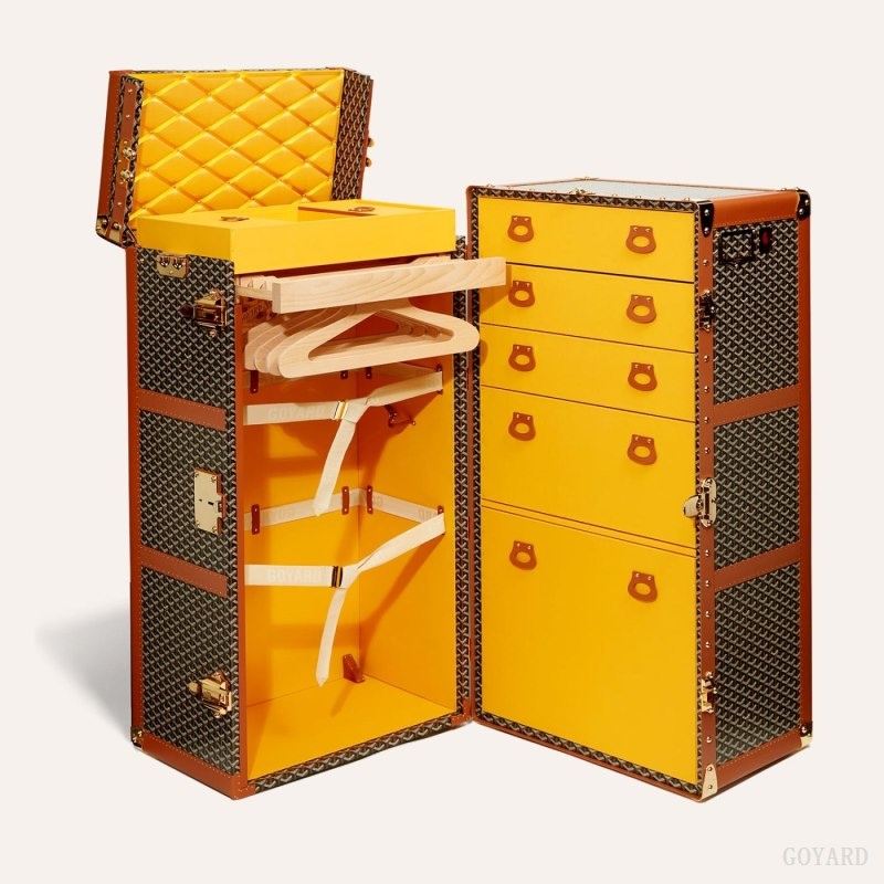 Goyard ARMOIRE TRUNK Black / Brown | IFAE8341