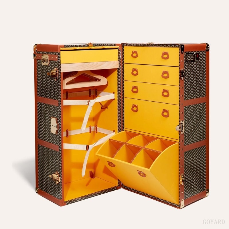 Goyard ARMOIRE TRUNK Black / Brown | IFAE8341