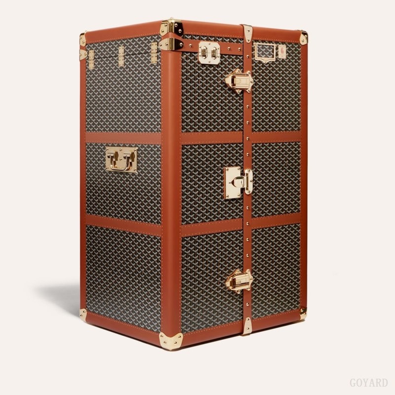 Goyard ARMOIRE TRUNK Black / Brown | IFAE8341