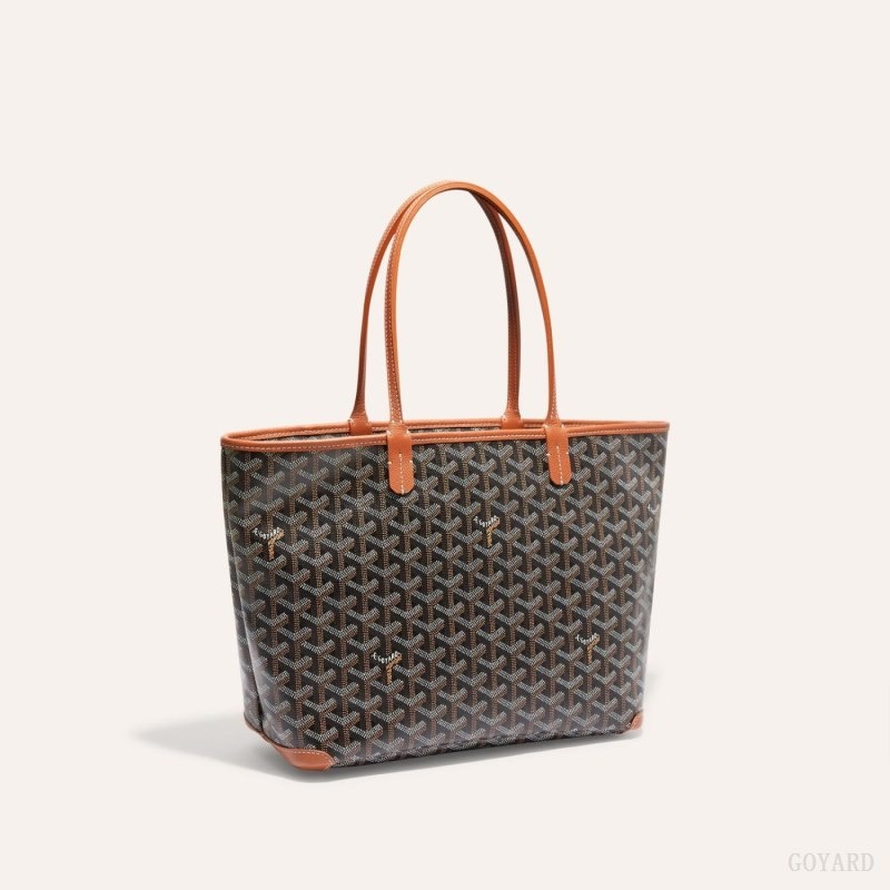 Goyard ARTOIS PM BAG Black / Brown | CQTF4105