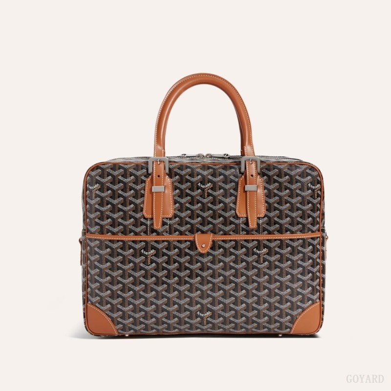 Goyard Ambassade MM Document Case Black / Brown | ETLW8819