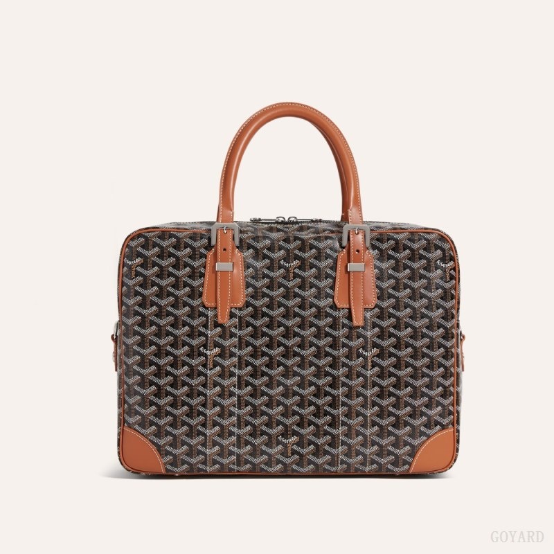 Goyard Ambassade MM Document Case Black / Brown | ETLW8819