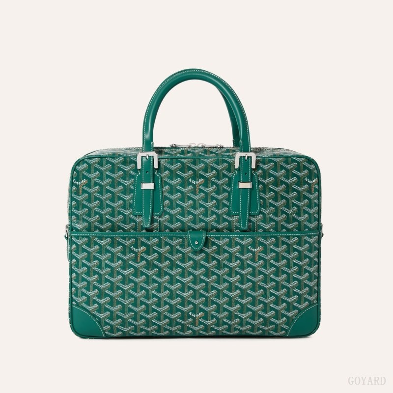 Goyard Ambassade MM Document Case Green | LULF6703