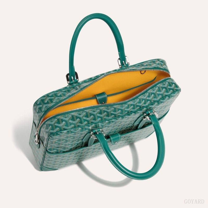 Goyard Ambassade MM Document Case Green | LULF6703