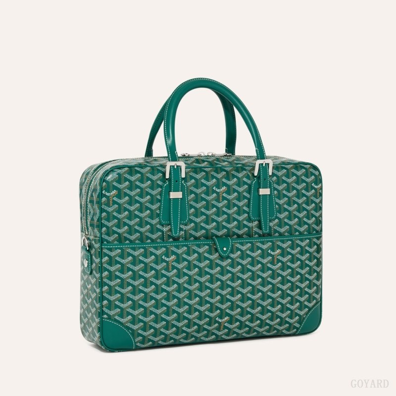 Goyard Ambassade MM Document Case Green | LULF6703