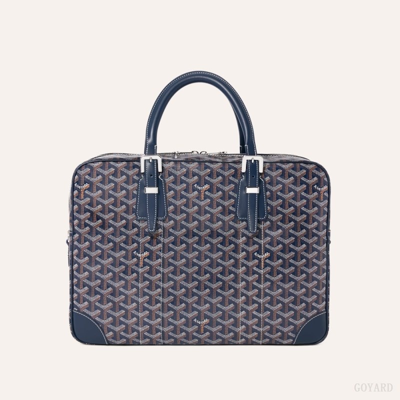 Goyard Ambassade MM Document Case Navy Blue | QWGP7172