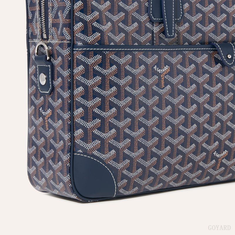 Goyard Ambassade MM Document Case Navy Blue | QWGP7172