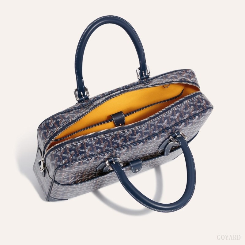 Goyard Ambassade MM Document Case Navy Blue | QWGP7172