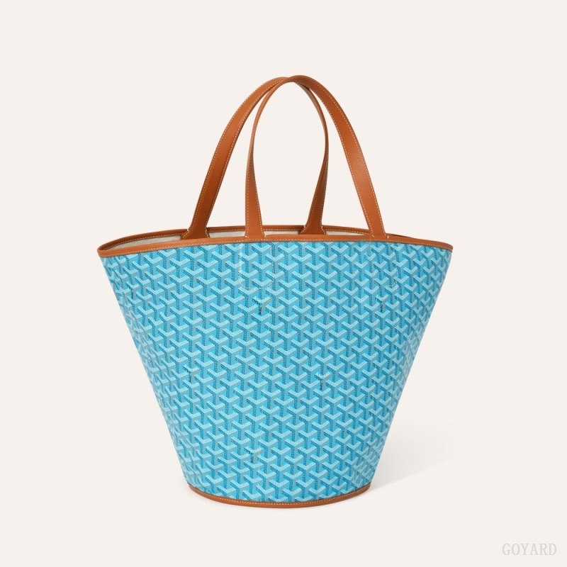 Goyard BELHARRA BAG Turquoise / Brown | YXVF4691