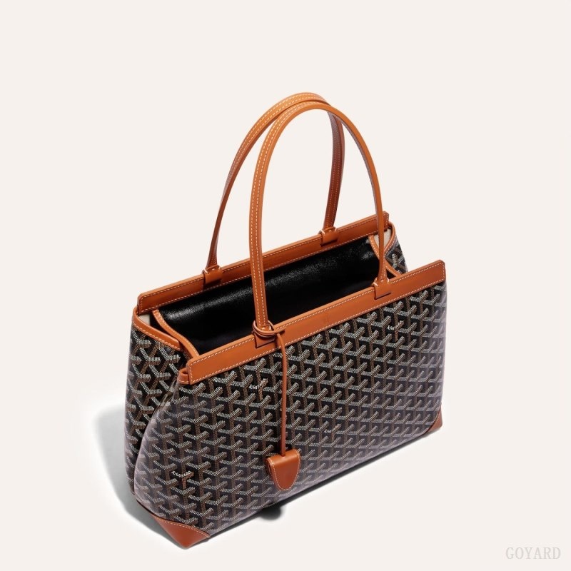 Goyard BELLECHASSE BIAUDE PM BAG Black / Brown | DQIS8206