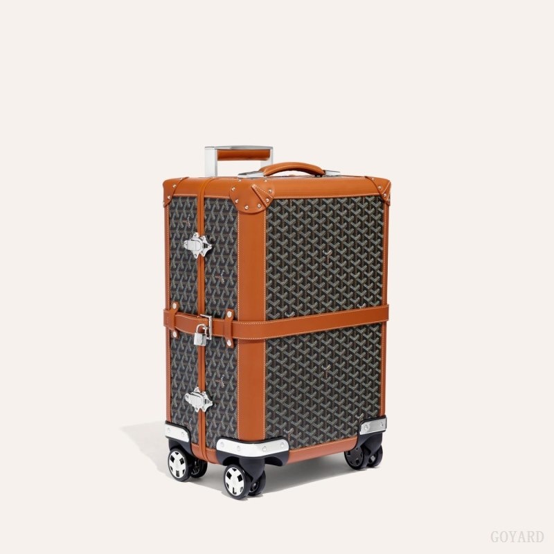 Goyard BOURGET PM TROLLEY CASE Black / Brown | QRXS2555