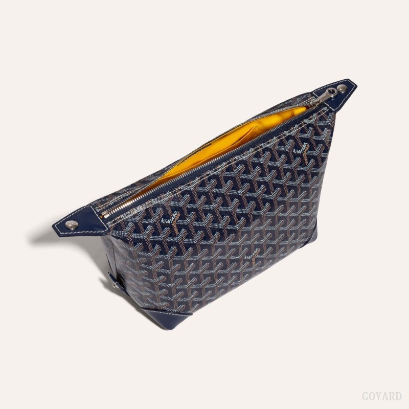 Goyard Bowling 25 Toiletry Bag Navy Blue | YXJT7674