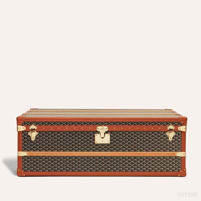 Goyard CABINE TRUNK Black / Brown | CXAG9913