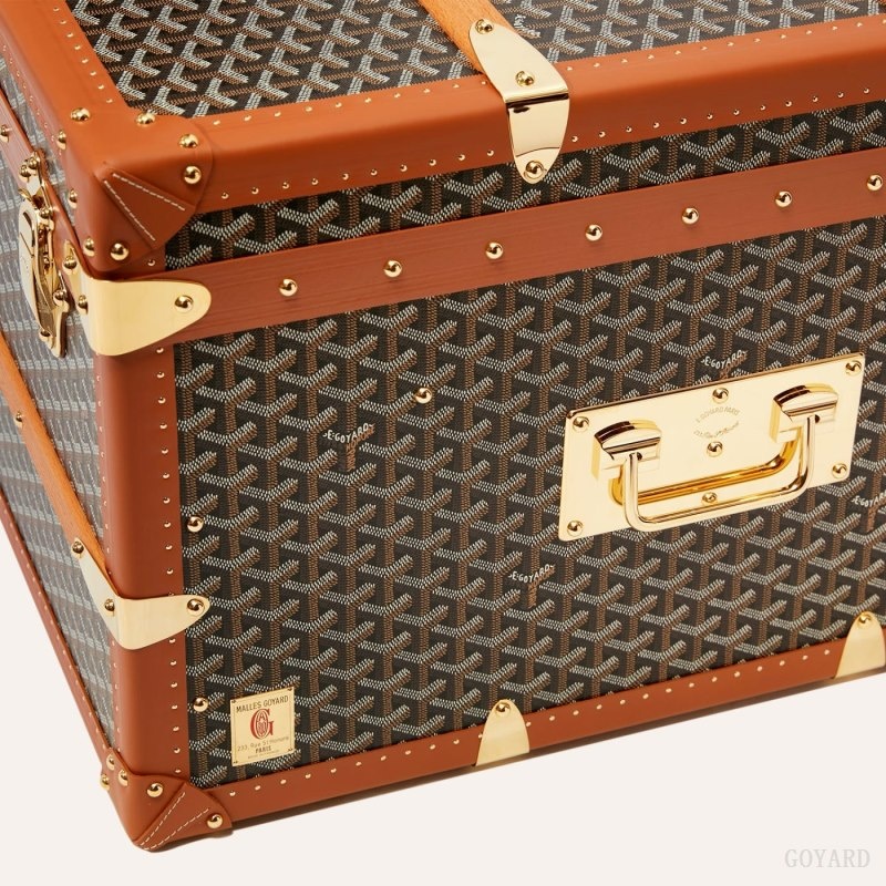 Goyard CABINE TRUNK Black / Brown | CXAG9913