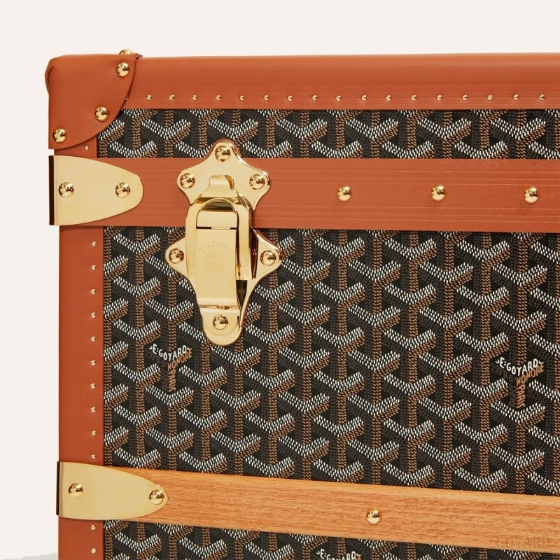 Goyard CABINE TRUNK Black / Brown | CXAG9913