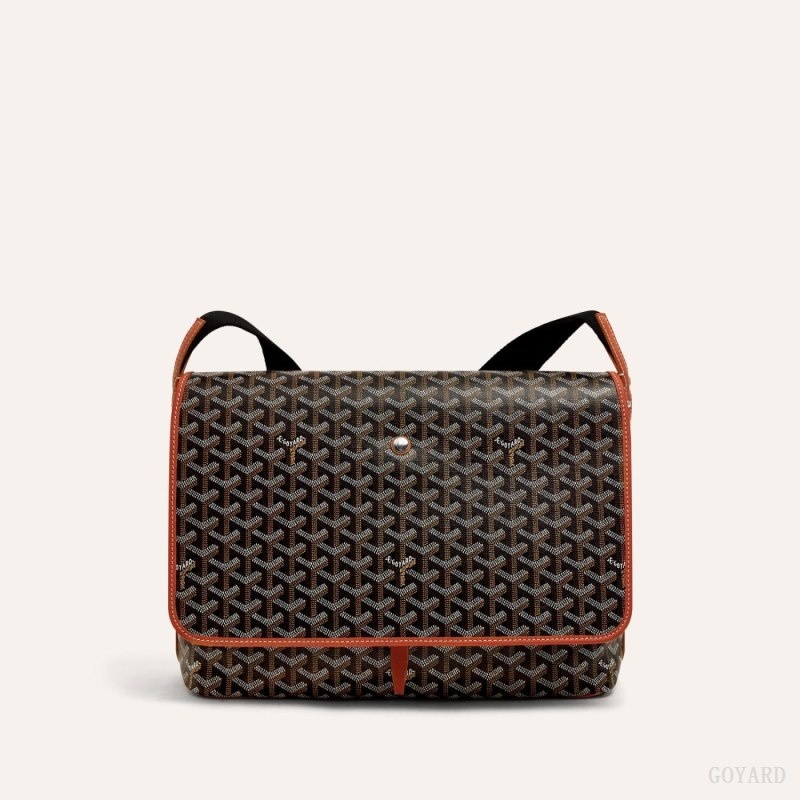 Goyard CAPETIEN MM MESSENGER BAG Black / Brown | GXXU1941