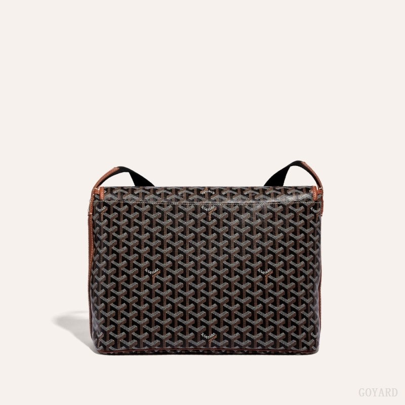 Goyard CAPETIEN MM MESSENGER BAG Black / Brown | GXXU1941