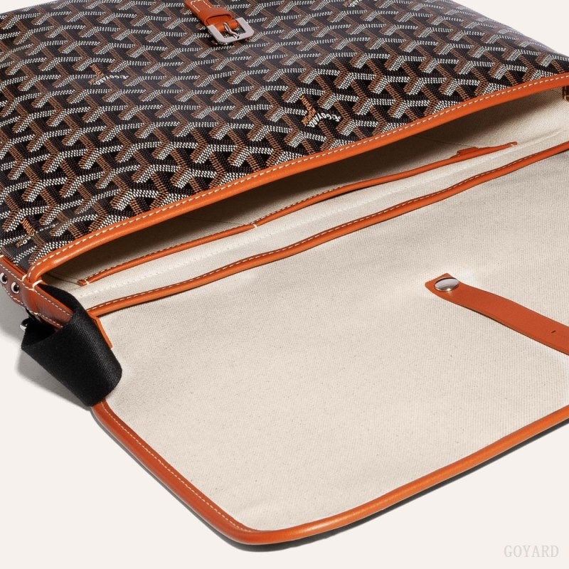 Goyard CAPETIEN MM MESSENGER BAG Black / Brown | GXXU1941