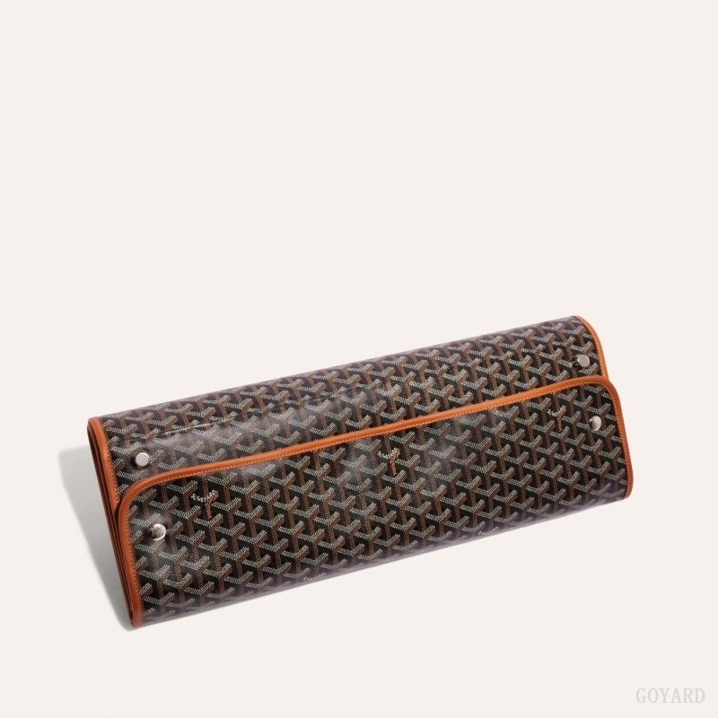 Goyard CARAVELLE 50 SUITCASE Black / Brown | SIAM5476