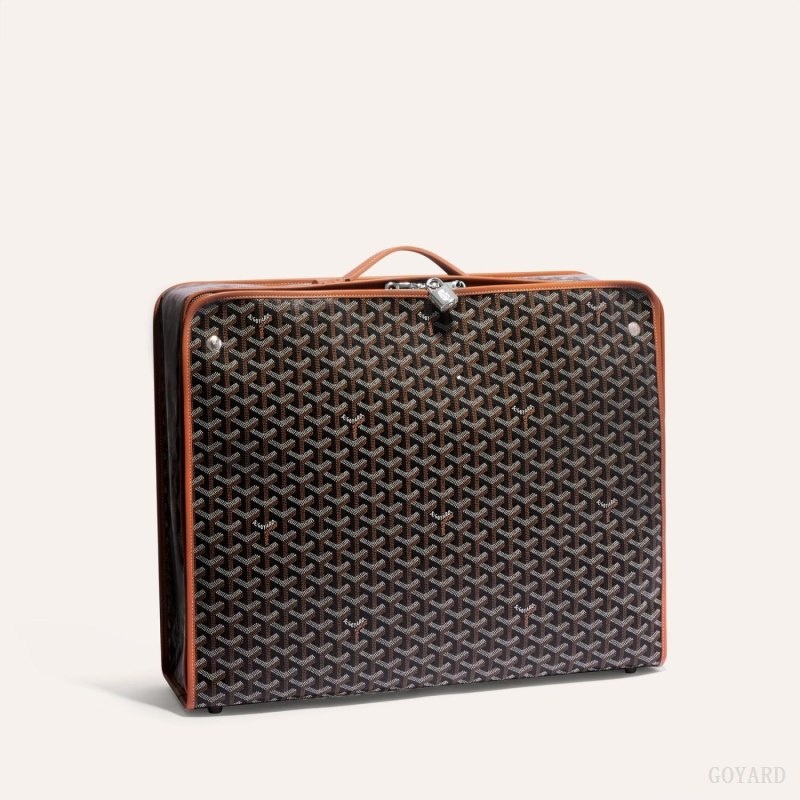 Goyard CARAVELLE 50 SUITCASE Black / Brown | SIAM5476