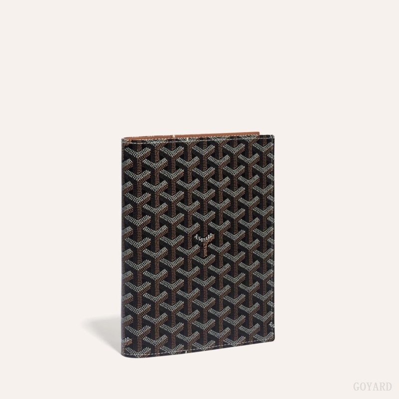 Goyard CASTIGLIONE DOCUMENT COVER Black / Brown | IRMX8093