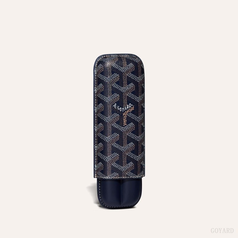 Goyard CHURCHILL 2 CIGAR CASE Navy Blue | ZIIR9094