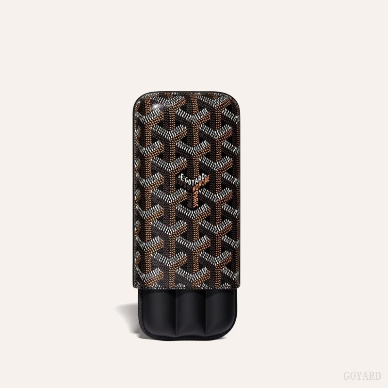 Goyard CHURCHILL 3 CIGAR CASE Black | ACKL2070