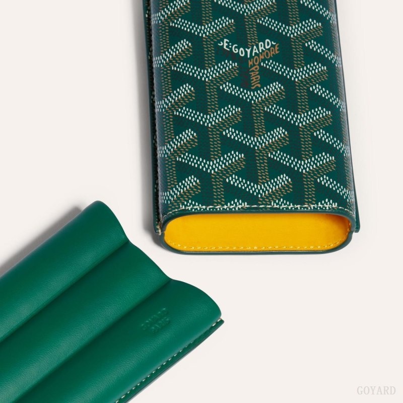 Goyard CHURCHILL 3 CIGAR CASE Green | EDKT4362