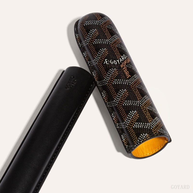 Goyard CHURCHILL SINGLE CIGAR CASE Black | VNBZ1587