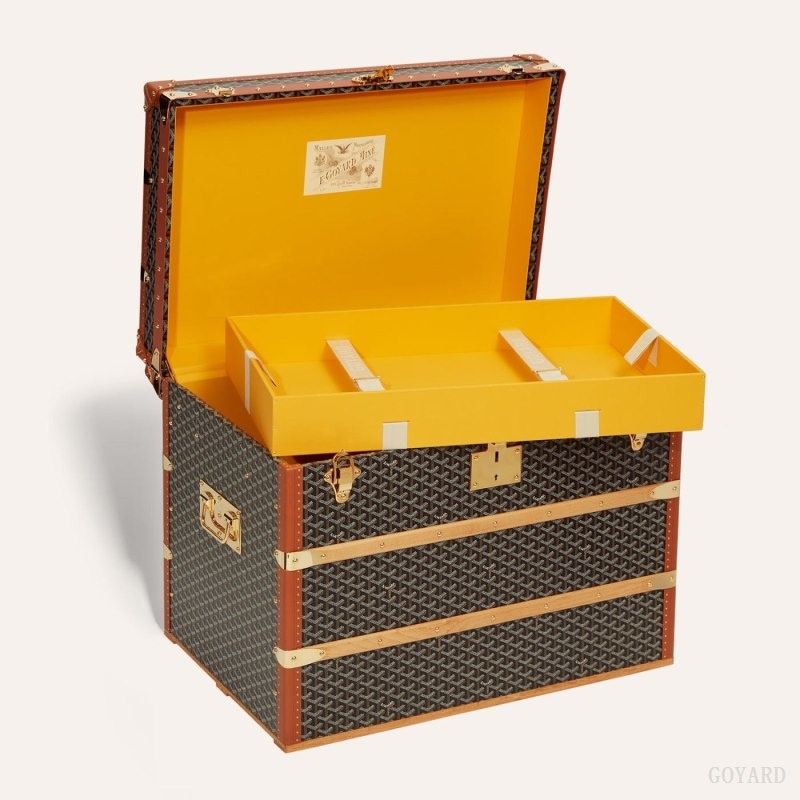 Goyard COURRIER TRUNK Black / Brown | VBNI2068