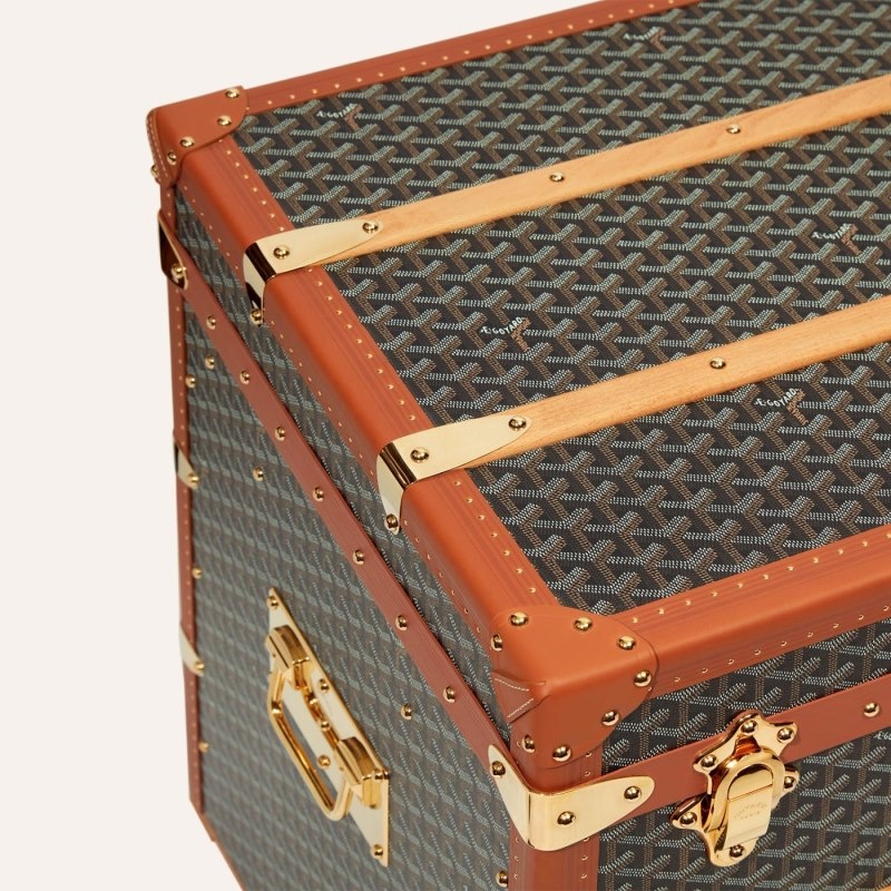 Goyard COURRIER TRUNK Black / Brown | VBNI2068